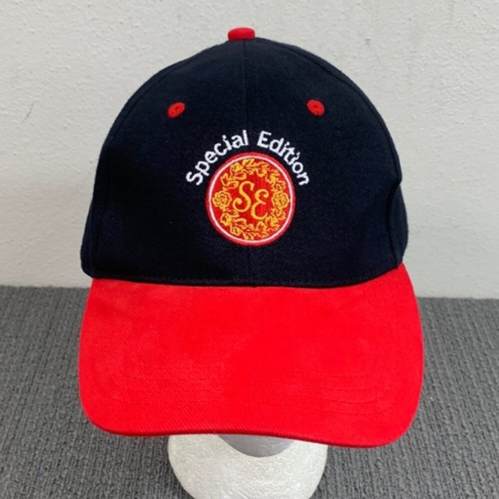 Special Edition Baseball Hat Unisex OSFA Black Red Adjustable Strapback Smartex